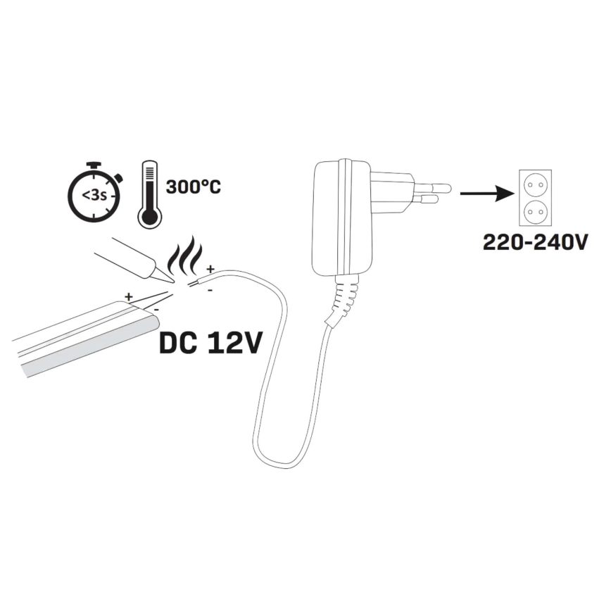 LED-nauha NEON 2 m LED/17W/12V IP65 sininen