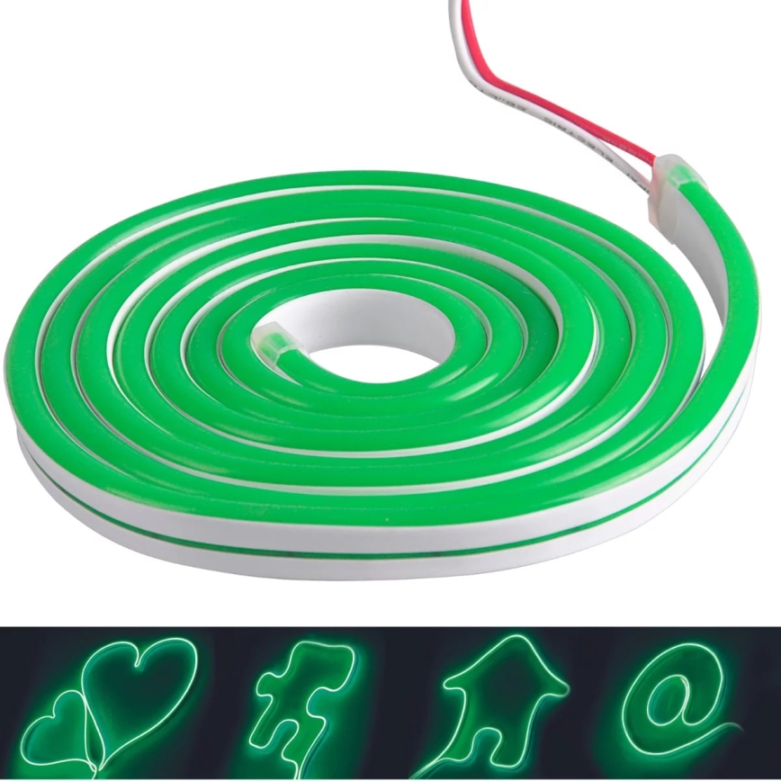 LED-nauha NEON 5 m LED/23W/12V IP65 vihreä