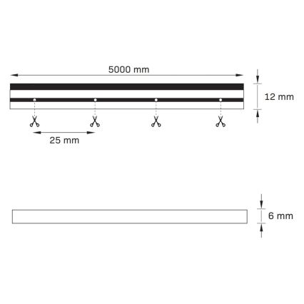 LED-nauha NEON 5 m LED/23W/12V IP65 vihreä