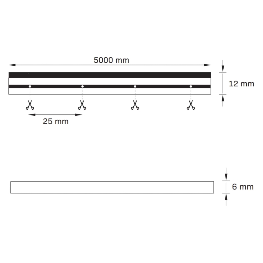 LED-nauha NEON 5 m LED/23W/12V IP65 vihreä