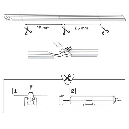 LED-nauha NEON 5 m LED/23W/12V IP65 vihreä