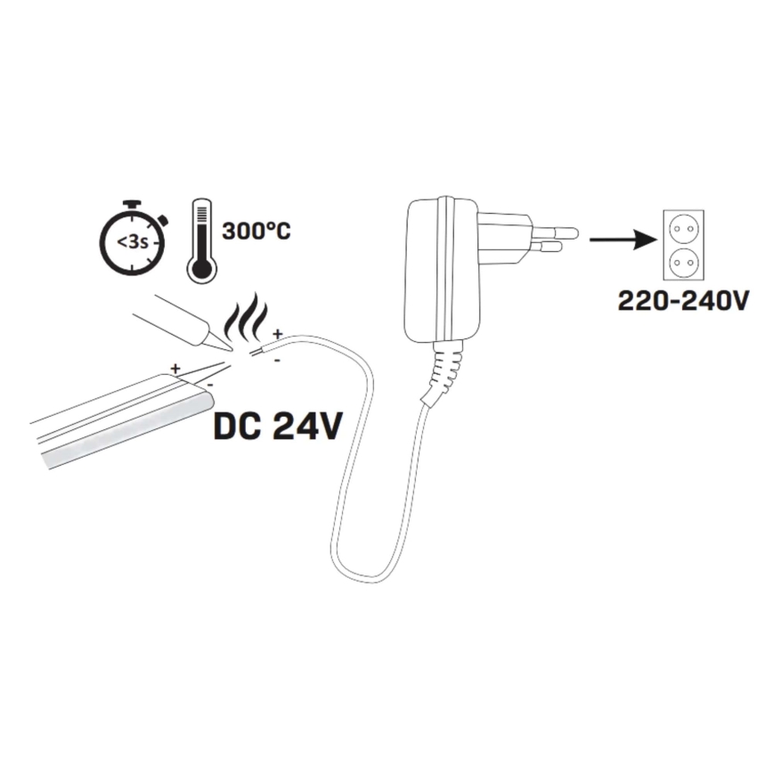 LED-nauha NEON 5m LED/40W/24V oranssi IP65