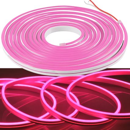 LED-nauha NEON 5m LED/40W/24V vaaleanpunainen IP65