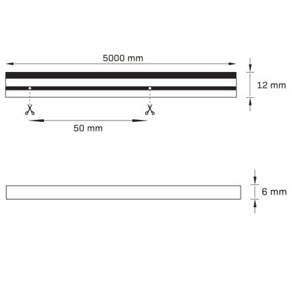 LED-nauha NEON 5m LED/40W/24V vaaleanpunainen IP65