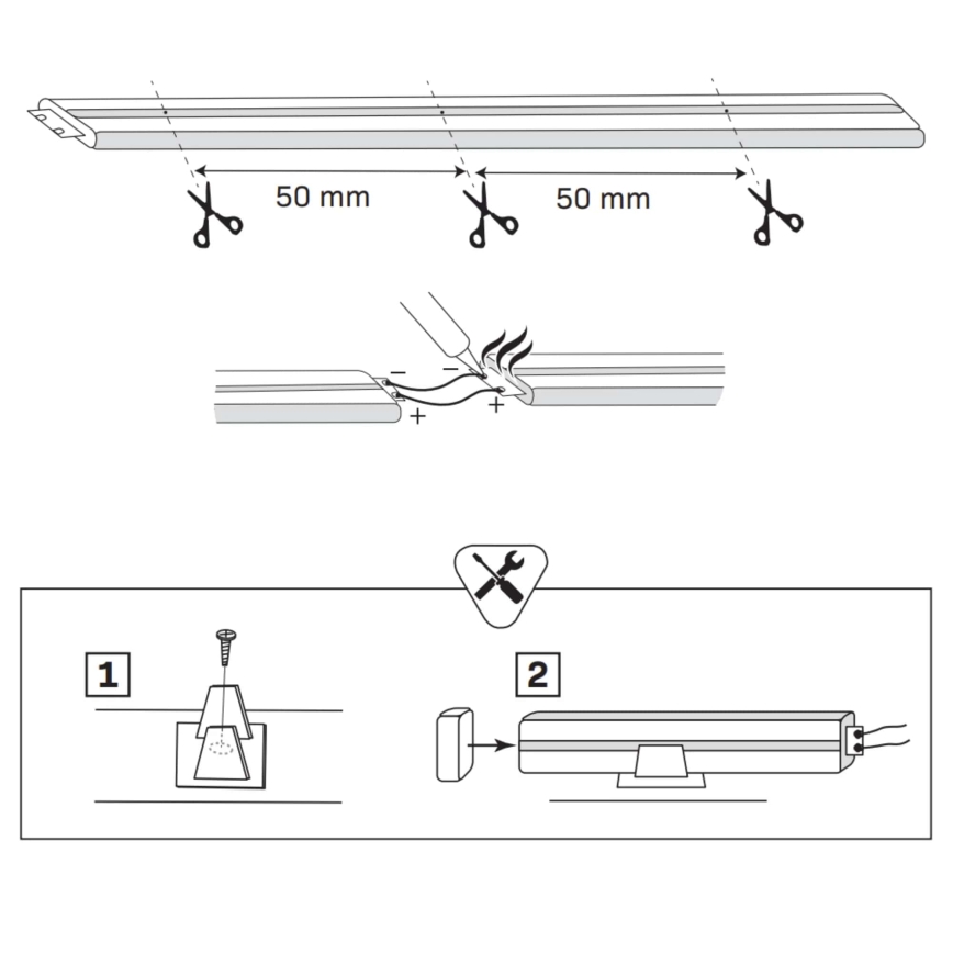 LED-nauha NEON 5m LED/40W/24V vaaleanpunainen IP65