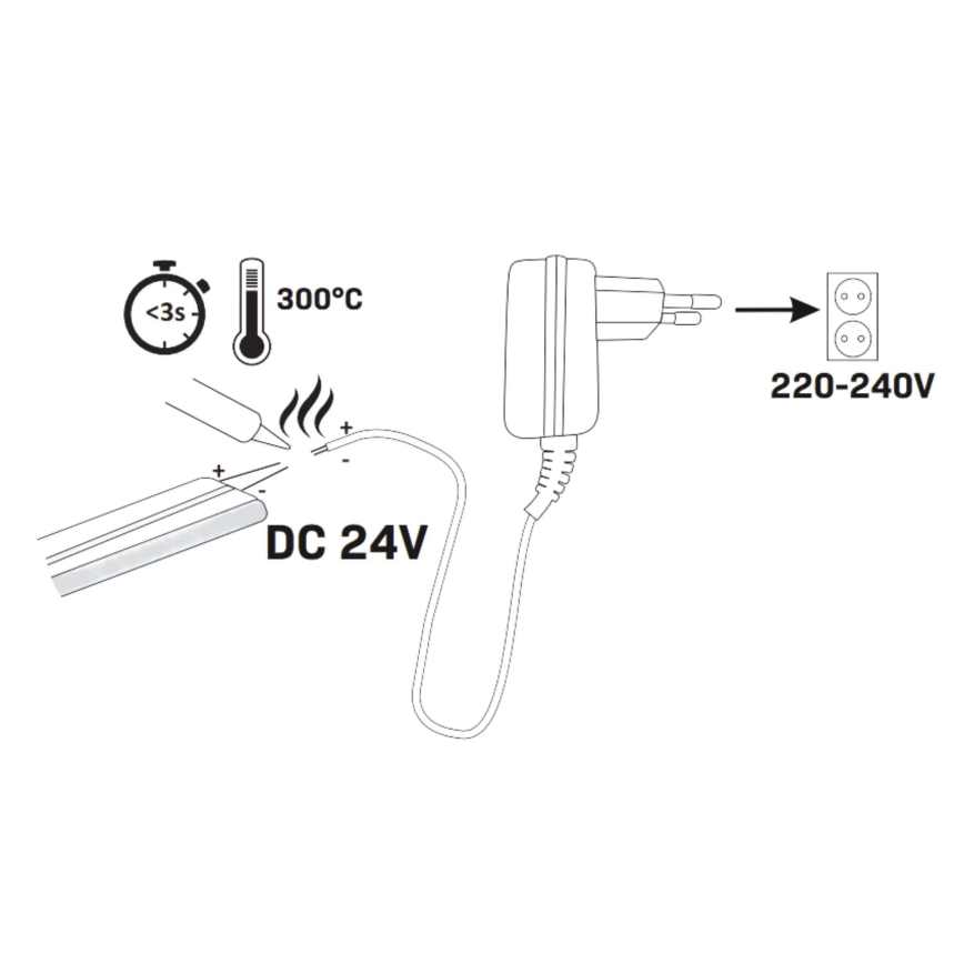 LED-nauha NEON 5m LED/48W/24V 4000K IP65