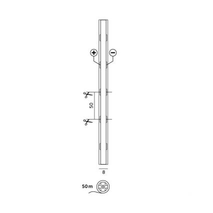 LED-nauha TRAMO LED/500W/24V 50 m 3000K