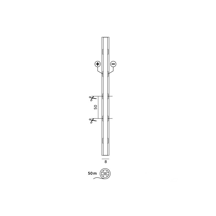 LED-nauha TRAMO LED/500W/24V 50 m 3000K