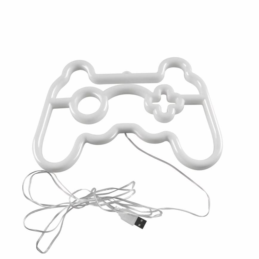LED Neon seinäkoriste GAME LED/3W/3xAA USB sininen