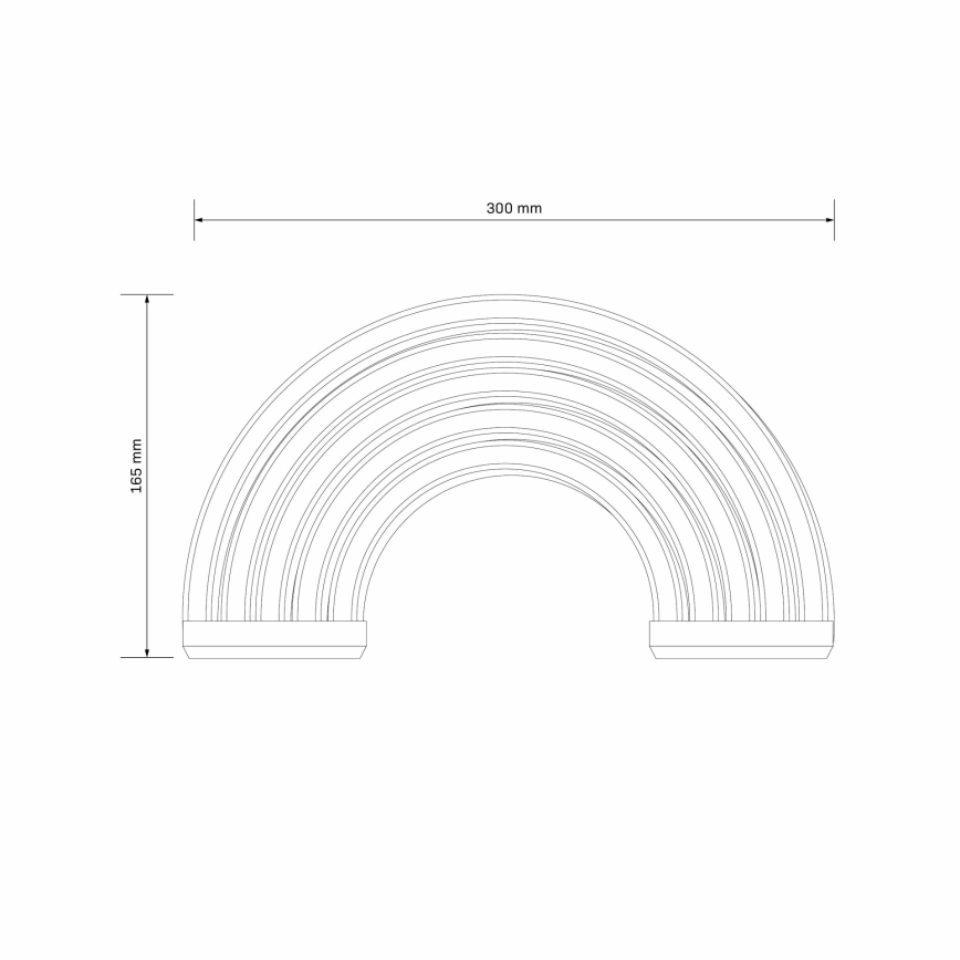 LED Neon seinäkoriste RAINBOW LED/3W/3xAA USB monivärinen