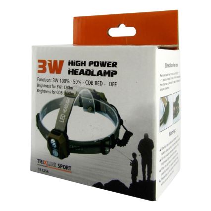 LED otsalamppu LED/3W/3xAAA