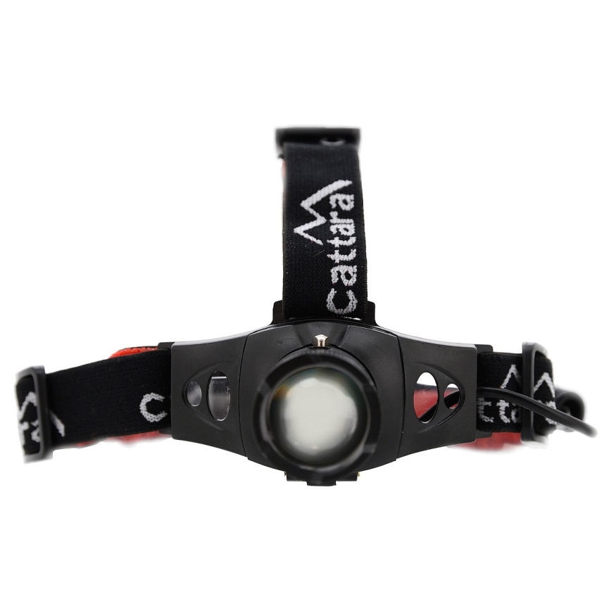 LED otsalamppu LED/3W/3xAAA IP44 musta/punainen