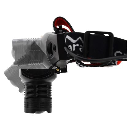 LED otsalamppu LED/3W/3xAAA IP44 musta/punainen