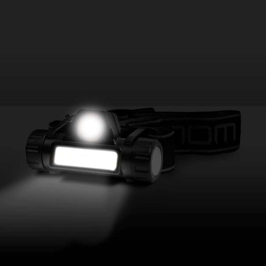 LED-otsalamppu LED/3W/5V Li-ion 1200mAh IP54