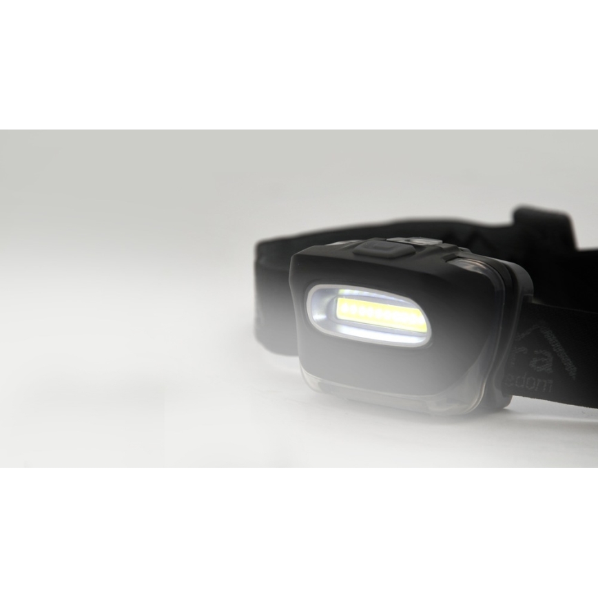 LED otsalamppu LED/3xAAA musta