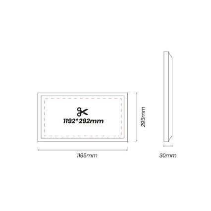 LED-paneeli LED/48W/230V 4000K 120x30 cm