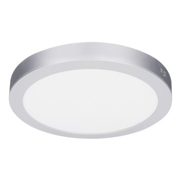 LED-paneeli, pinta- tai alaslaskettava 2-in-1 18W/230V 3000/4000/6000K Ø 22,5 cm IP54 hopea