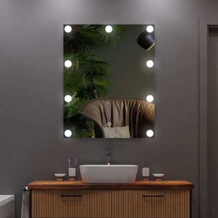 LED peili kanssa valaistus 9xLED/1W/230V 3000/4000/6000K 50x40 cm IP44