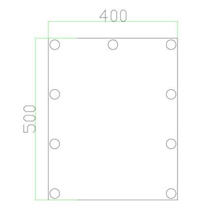 LED peili kanssa valaistus 9xLED/1W/230V 3000/4000/6000K 50x40 cm IP44