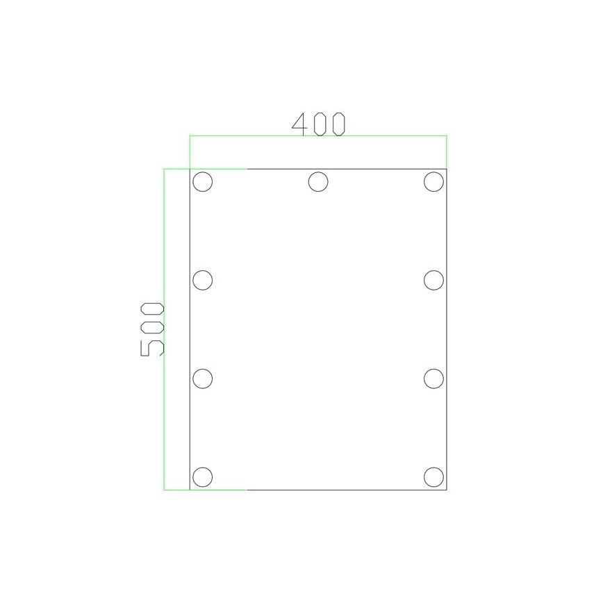 LED peili kanssa valaistus 9xLED/1W/230V 3000/4000/6000K 50x40 cm IP44