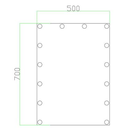 LED peili valolla 14xLED/1W/230V 3000/4000/6000K 70x50 cm IP44