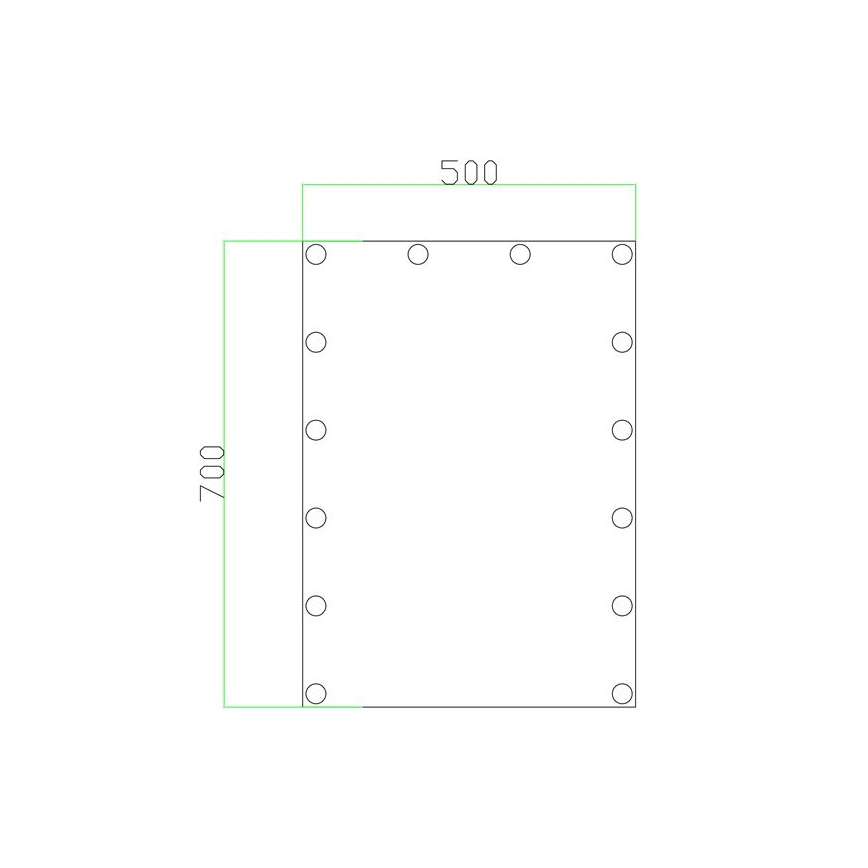 LED peili valolla 14xLED/1W/230V 3000/4000/6000K 70x50 cm IP44