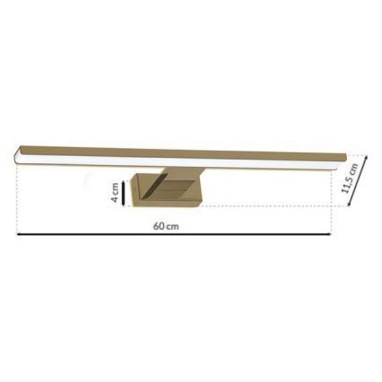 LED-peilivalot kylpyhuoneeseen SHINE LED/13,8W/230V IP44 messinki