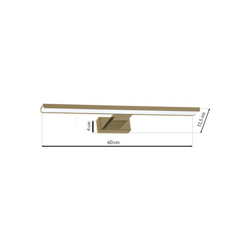 LED-peilivalot kylpyhuoneeseen SHINE LED/13,8W/230V IP44 messinki