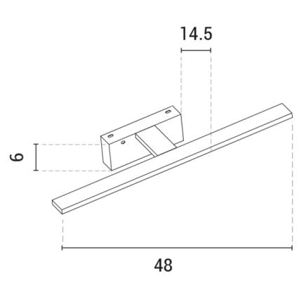 LED-peilivalot LED/10W/230V 3000K kiiltävä kromi