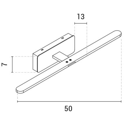 LED-peilivalot LED/10W/230V 3000K satiini