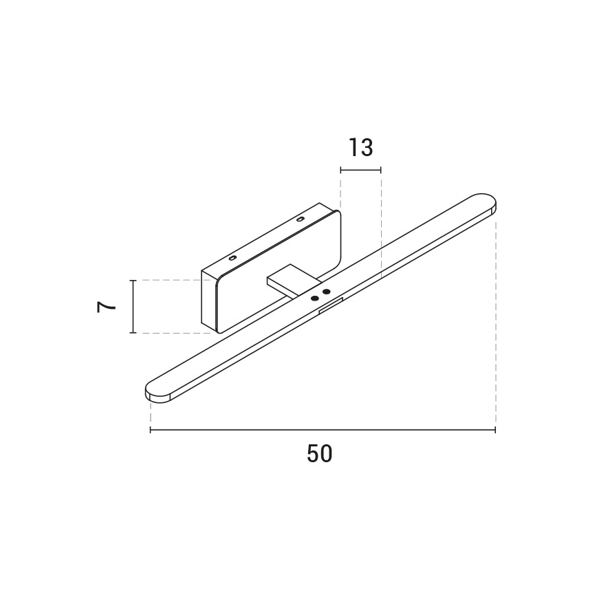 LED-peilivalot LED/10W/230V 3000K satiini