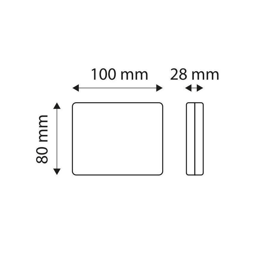 LED-peruutusvalo SINGLE LED/1W/12V IP67 hopea