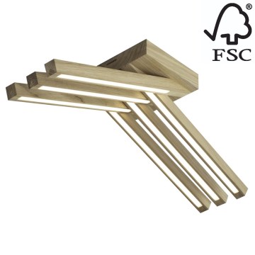 LED Pinta-asennettava kattokruunu LINUS 6xLED/4,5W/230V matta tammi - FSC-sertifioitu