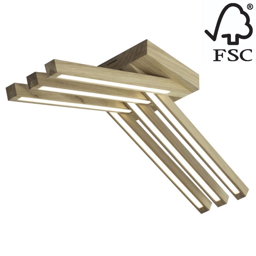 LED Pinta-asennettava kattokruunu LINUS 6xLED/4,5W/230V matta tammi - FSC-sertifioitu