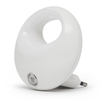 LED Pistorasia suuntavalo anturilla LED/1W/230V valkoinen