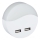 LED Pistorasia yövalo hämärätunnistimella 2xUSB LED/0,45W/230V 3000K