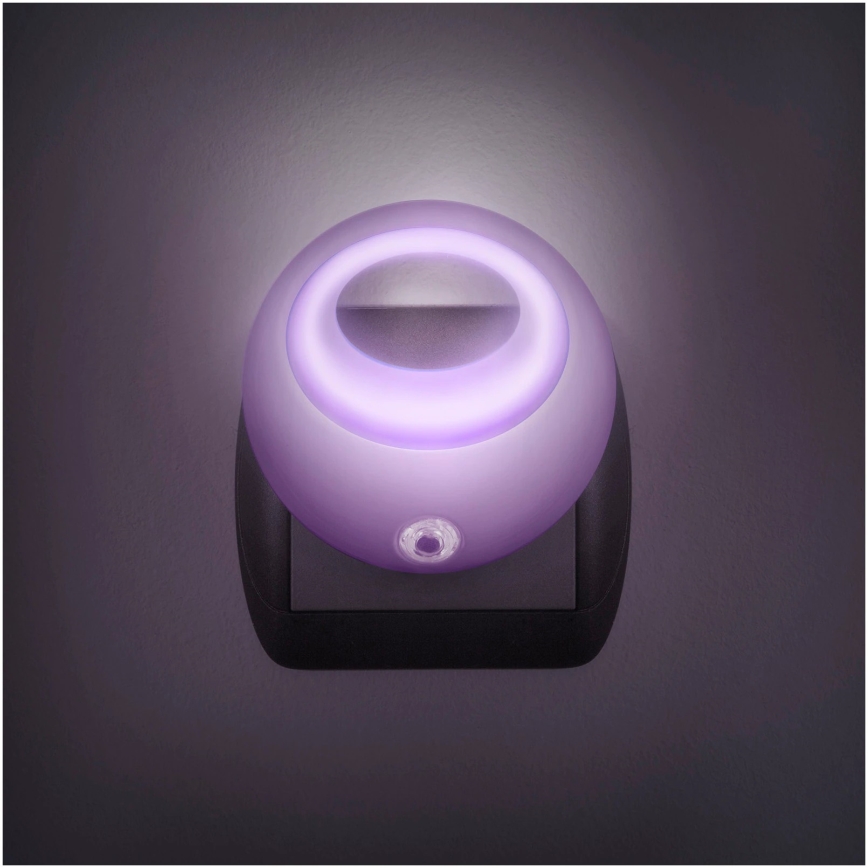LED Pistorasian suuntavalo anturilla LED/1W/230V vaaleanpunainen