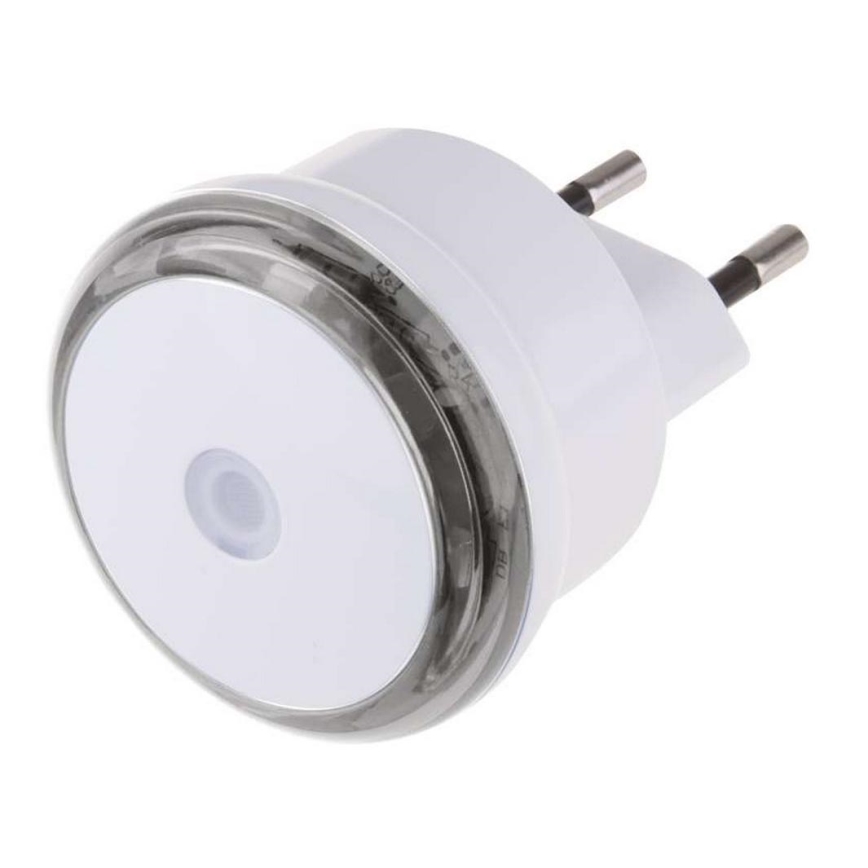 LED-pistorasian yövalo valosensorilla 3xLED / 0,5W / 230V
