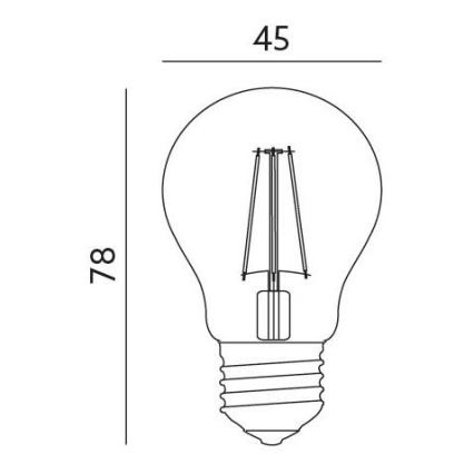 LED-polttimo 1xE27/4W/230V 3000K
