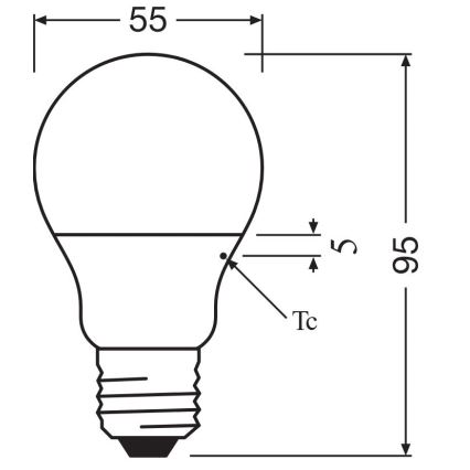 LED-polttimo A40 E14/4,9W/230V 2700K - Osram