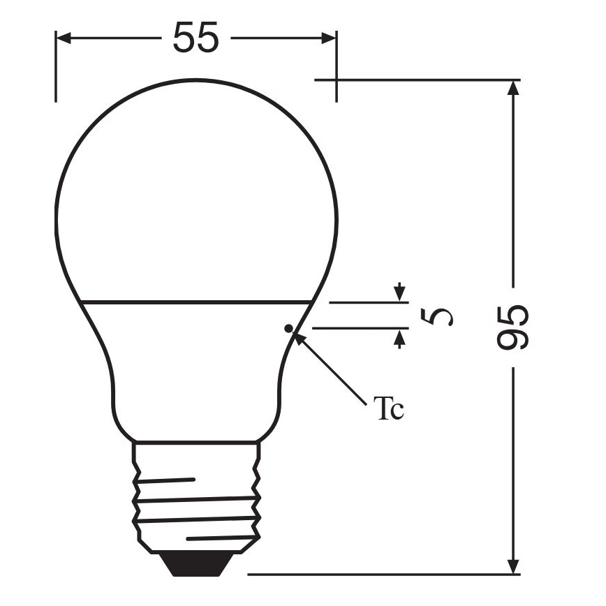 LED-polttimo A40 E14/4,9W/230V 2700K - Osram