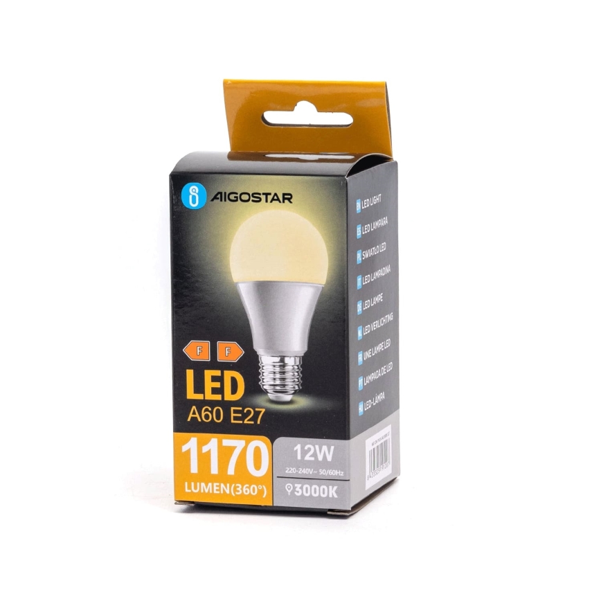 LED-polttimo A60 E27/12W/230V 3000K - Aigostar