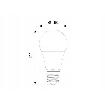 LED-polttimo A60 E27/12W/230V 3000K