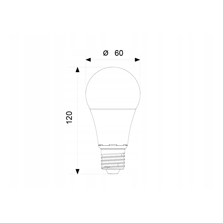 LED-polttimo A60 E27/12W/230V 3000K