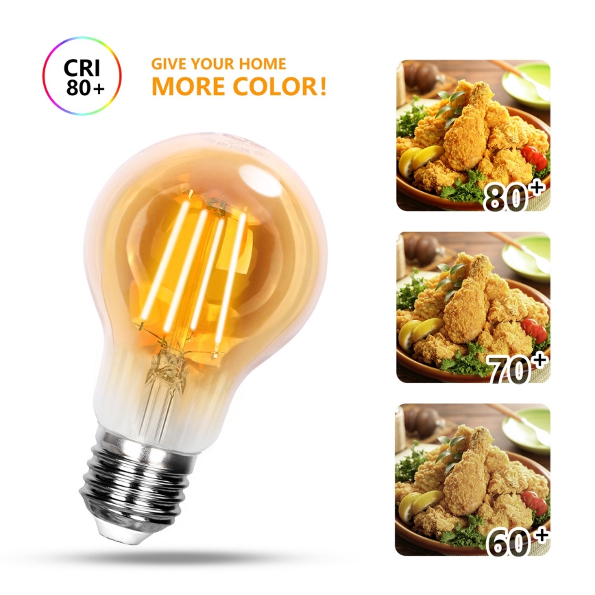 LED Polttimo A60 E27/8W/230V 2200K - Aigostar