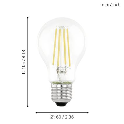 LED-polttimo anturilla VINTAGE A60 E27/6W/230V 3000K - Eglo 11886