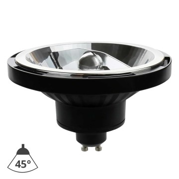 LED-polttimo AR111 GU10/12W/230V 4000K 45° musta