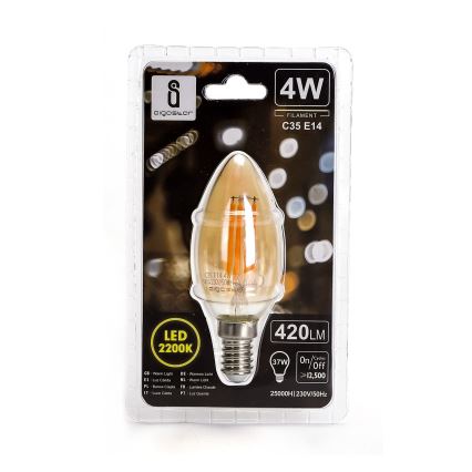 LED Polttimo C35 E14/4W/230V 2200K - Aigostar