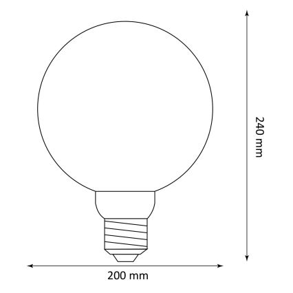 LED Polttimo DECO VINTAGE G200 E27/4W/230V 1800K