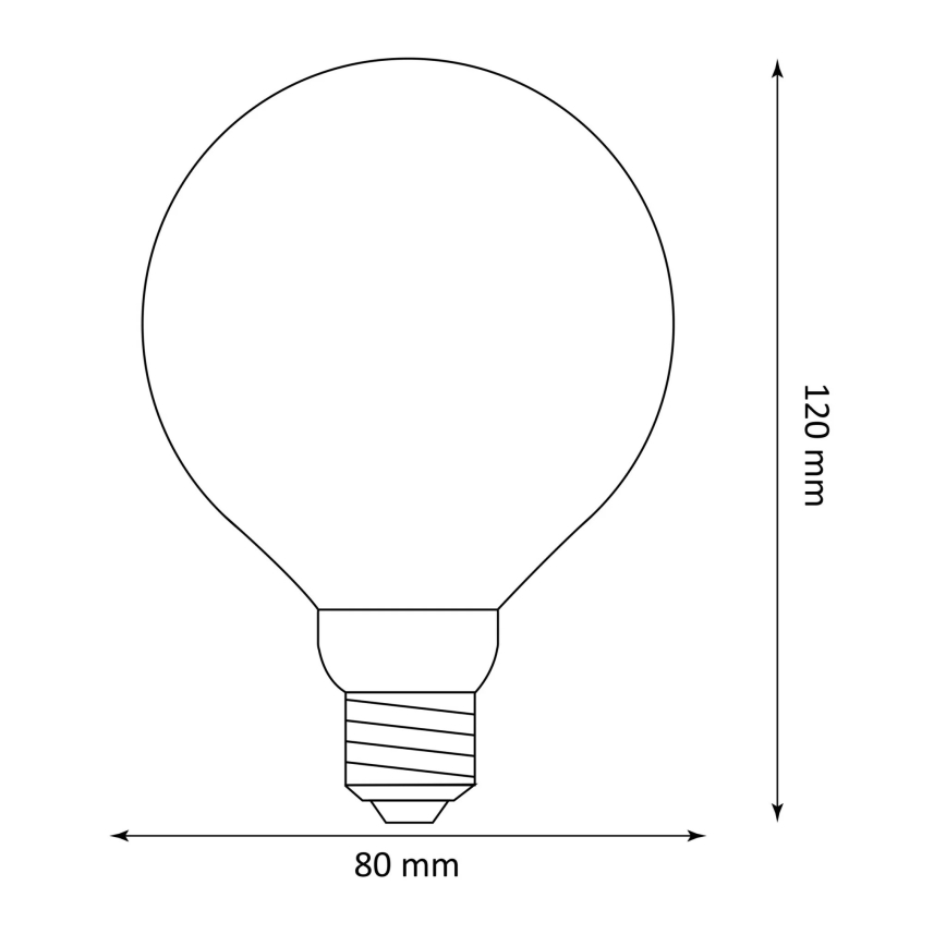 LED Polttimo DECO VINTAGE G80 E27/4W/230V 1800K